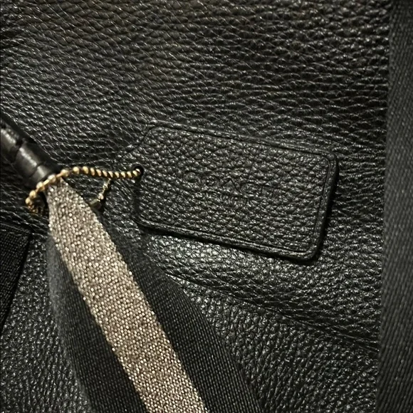 Coach Black Leather Tote with Sturdy Handles - Picture 3 of 8